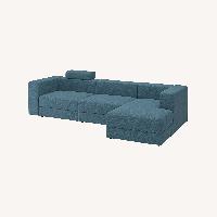 IKEA Blue Fabric 7 Piece Sectional 