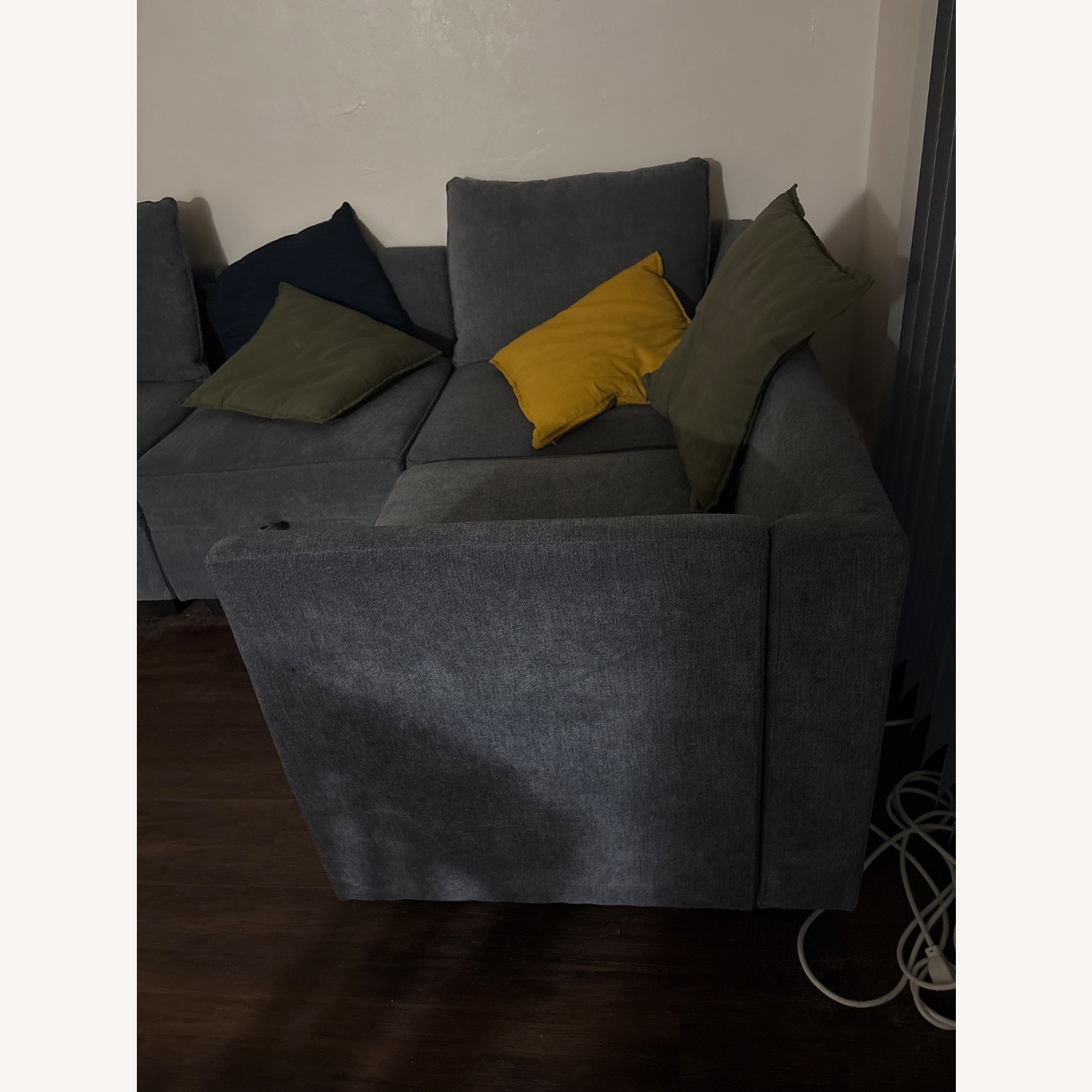 IKEA Blue Fabric 7 Piece Sectional - image-3