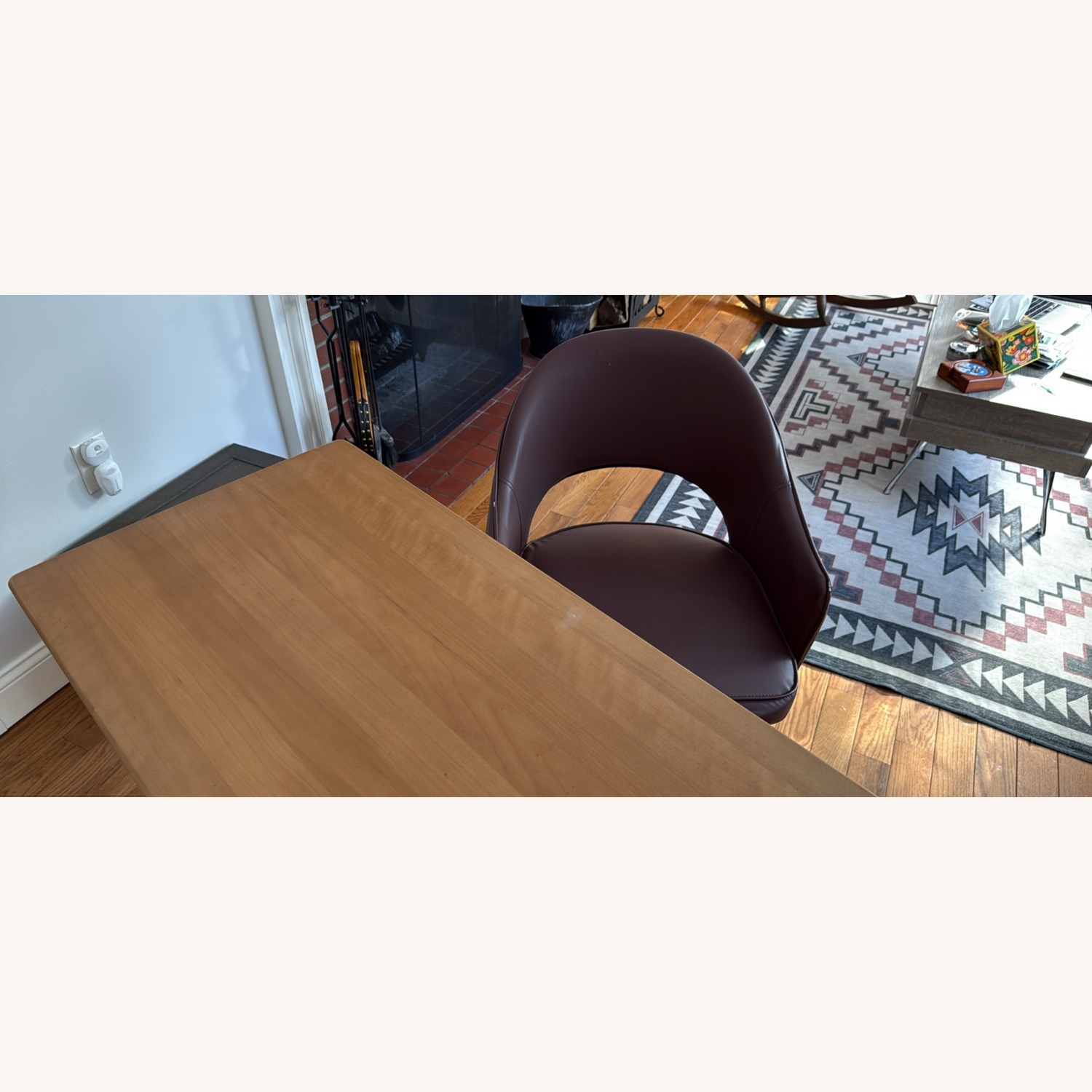 Mid-Century Style Wood Writing Desk - image-2