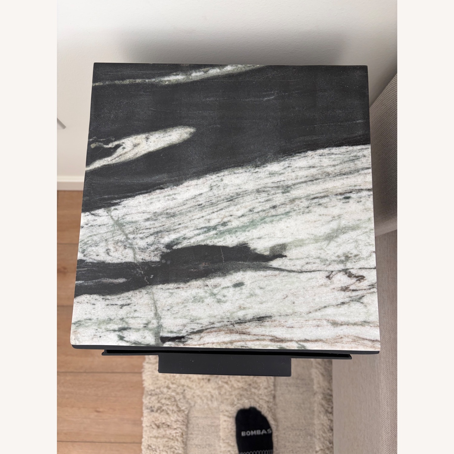 CB2 Kessi Black Marble Nightstands - image-3