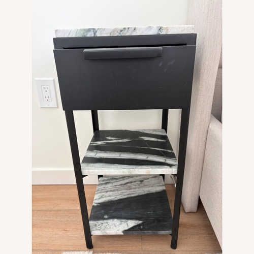 Used CB2 Kessi Black Marble Nightstands for sale on AptDeco