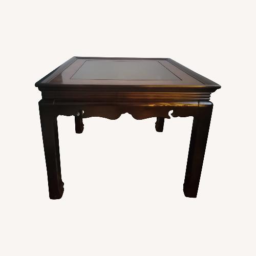 Used Dark Brown Wood Coffee Table for sale on AptDeco