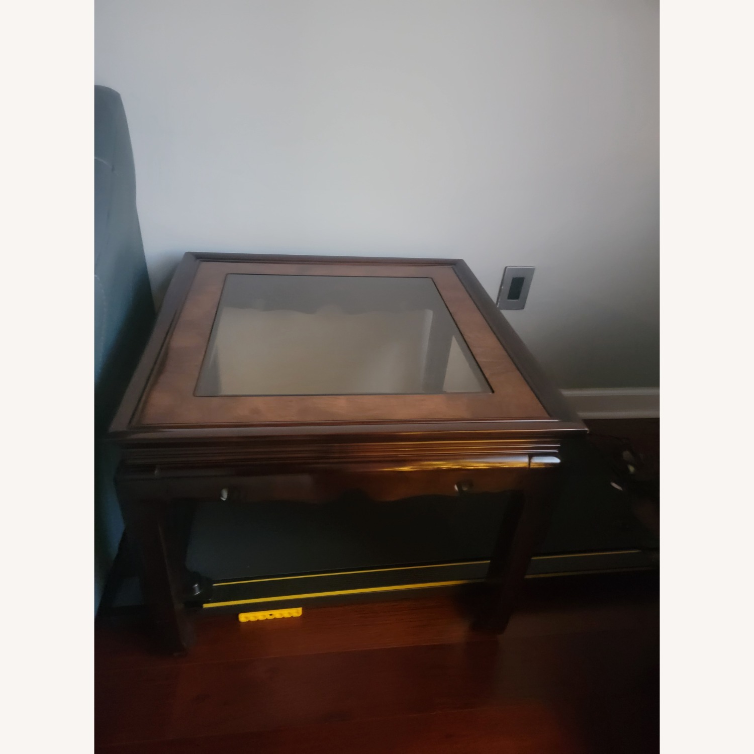 Dark Brown Wood Coffee Table - image-5