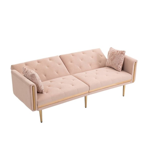 Used Pink Sofa With Pillows  for sale on AptDeco