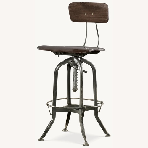 Used Restoration Hardware Toledo Dark Brown Wood Stools for sale on AptDeco