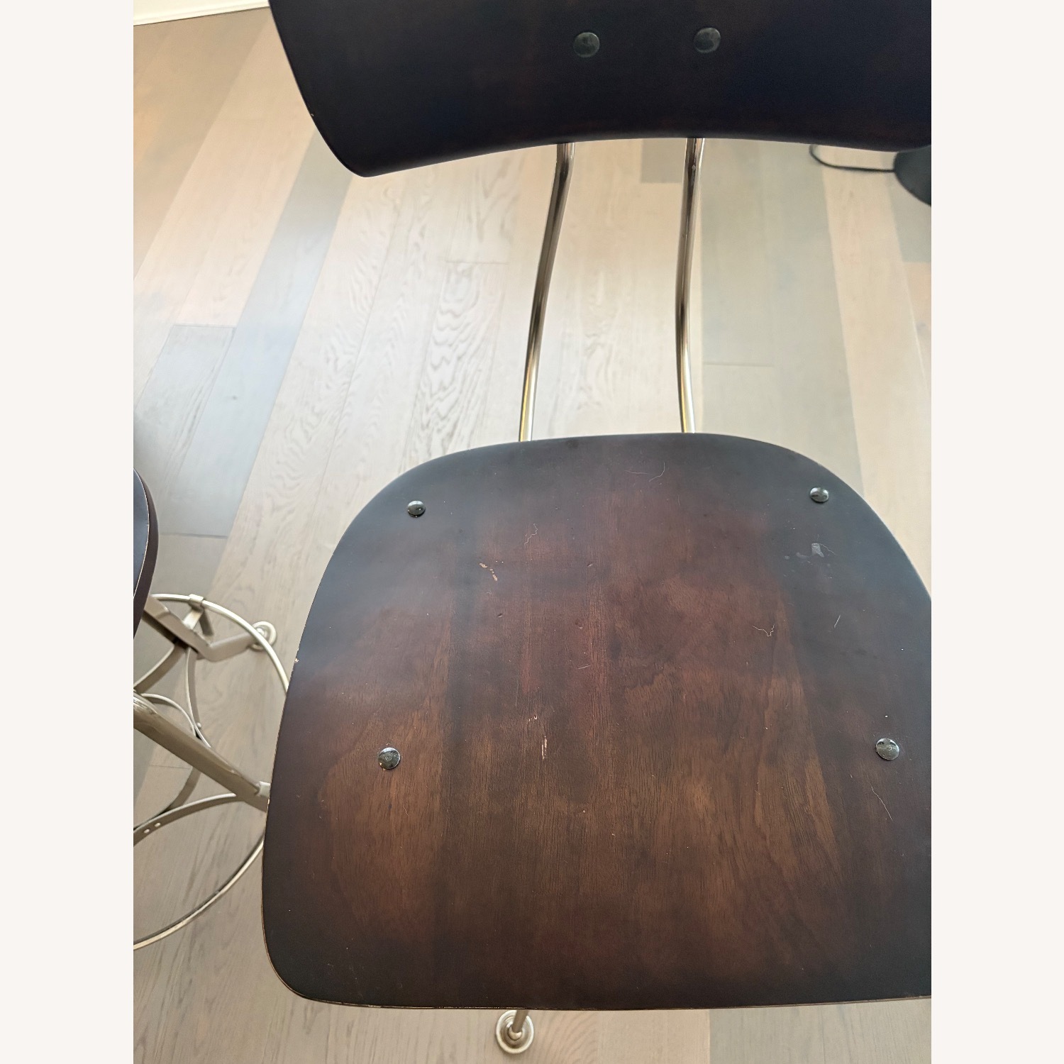 Restoration Hardware Toledo Dark Brown Wood Stools - image-3