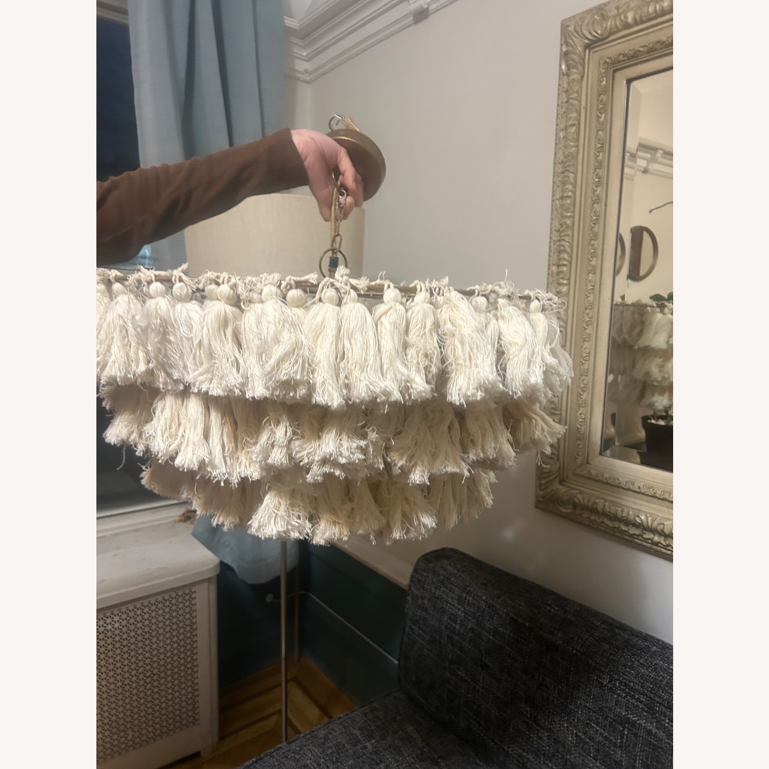 Anthropologie Fela Tasseled Chandelier - image-3
