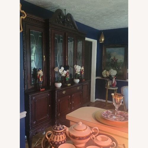 Used Vintage/Antique Dark Brown Wood Armoire for sale on AptDeco