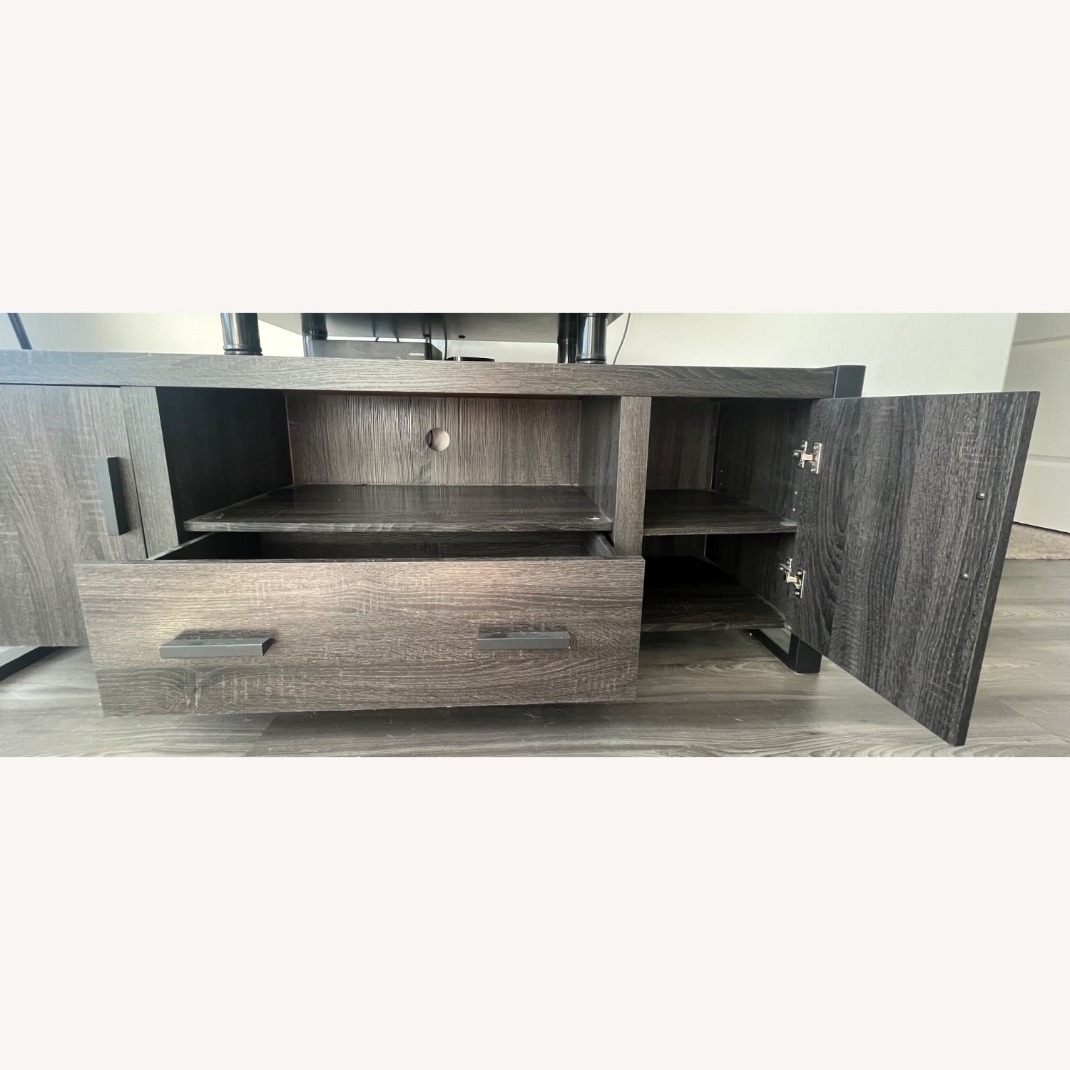 Dark Brown & Black TV Stand - up to 60" - image-2