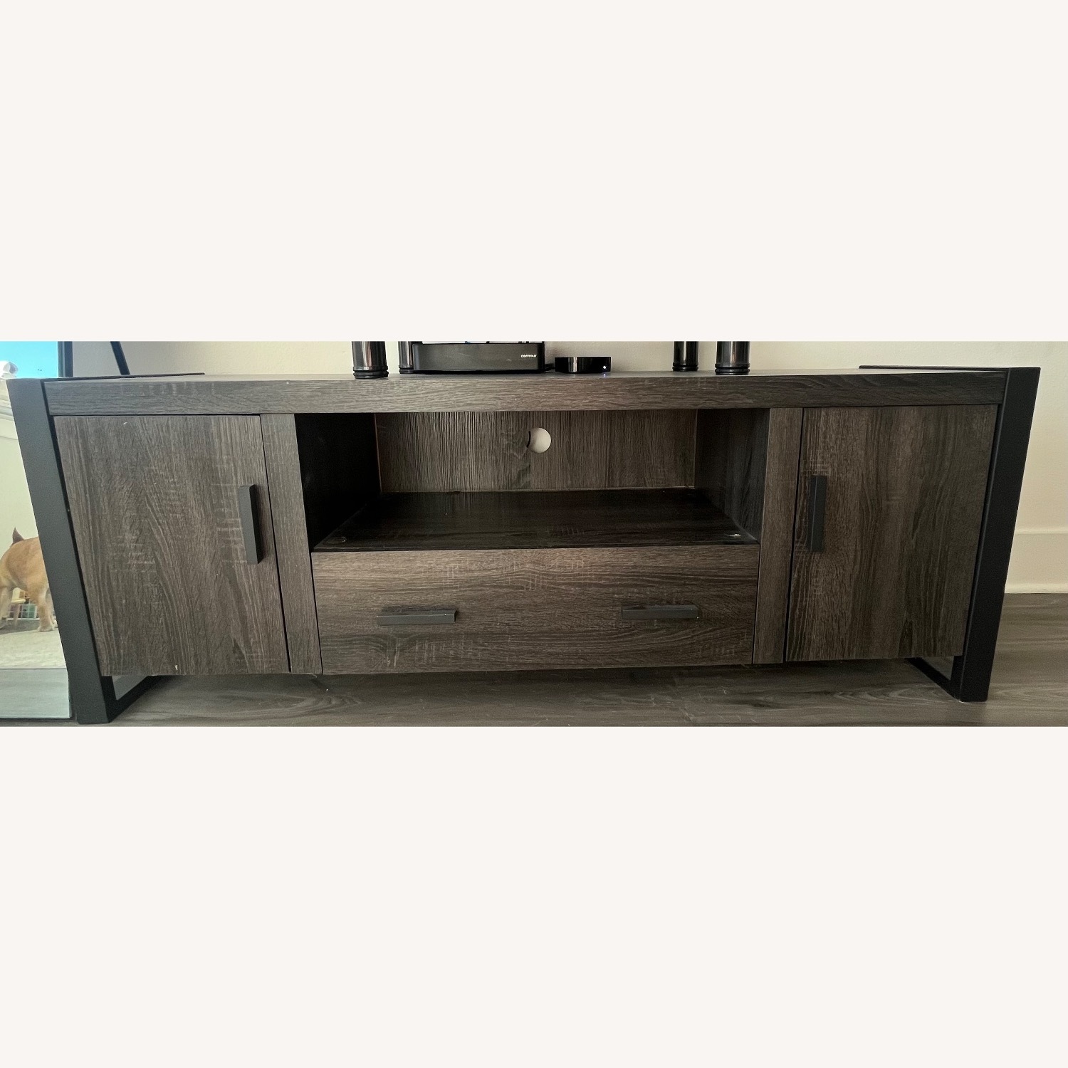 Dark Brown & Black TV Stand - up to 60" - image-1