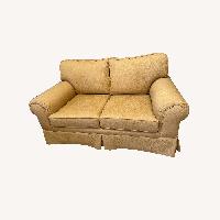 Gold Fabric Loveseat