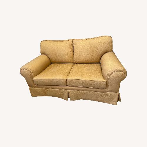 Used Gold Fabric Loveseat for sale on AptDeco