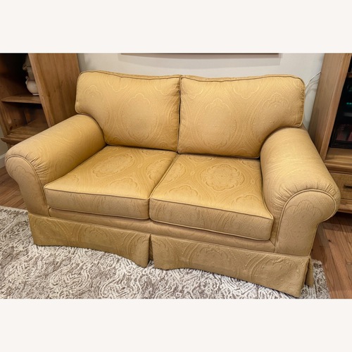 Used Gold Fabric Loveseat for sale on AptDeco