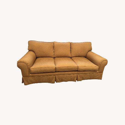 Used Gold Fabric 3+ Seater Sofa for sale on AptDeco