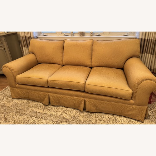 Used Gold Fabric 3+ Seater Sofa for sale on AptDeco