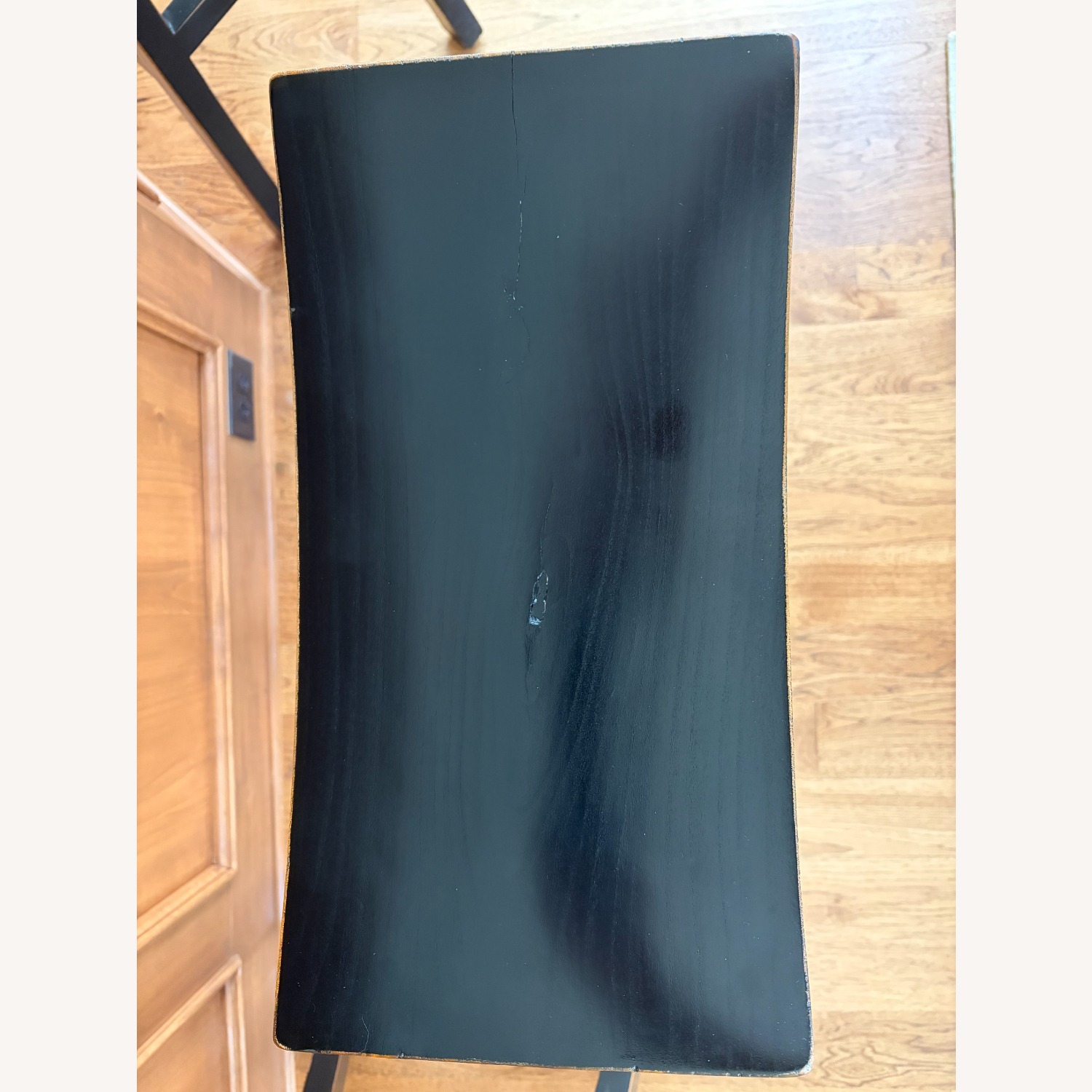 Five (5) Black & Dark Brown Bar Stools - image-6