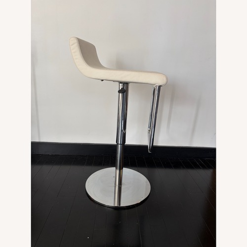 Used Adjustable Swivel Bar Stools Modern White for sale on AptDeco