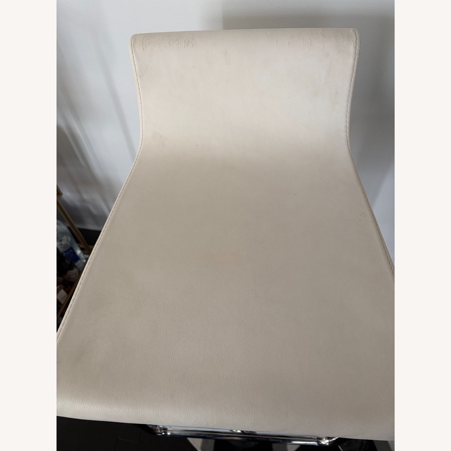 Adjustable Swivel Bar Stools Modern White - image-9