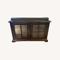 Dark Brown Wood Media Storage