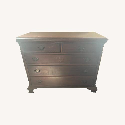 Used Vintage/Antique Finds Dark Brown Wood Dresser for sale on AptDeco