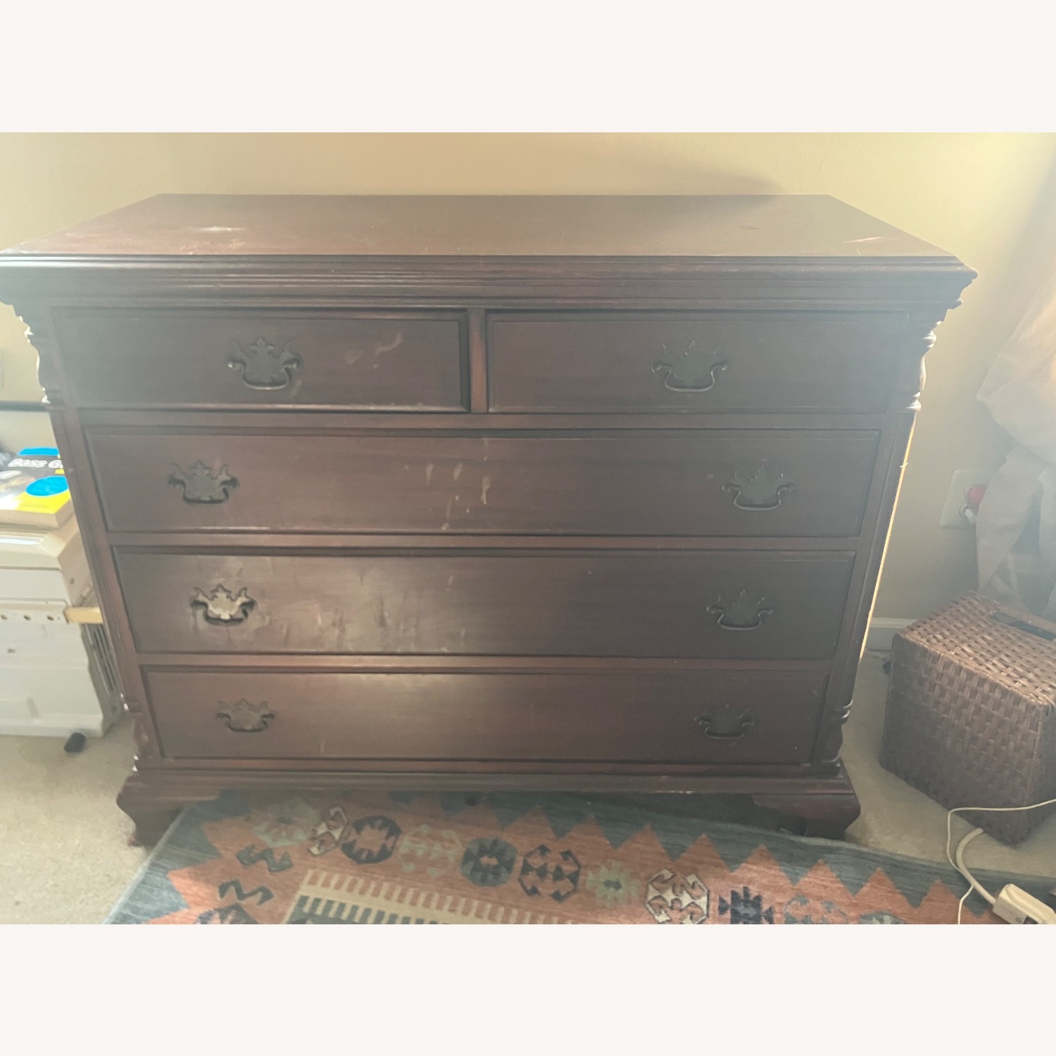 Vintage/Antique Finds Dark Brown Wood Dresser - image-1