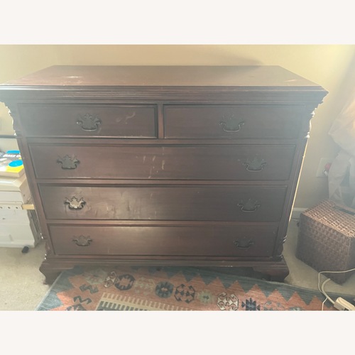 Used Vintage/Antique Finds Dark Brown Wood Dresser for sale on AptDeco