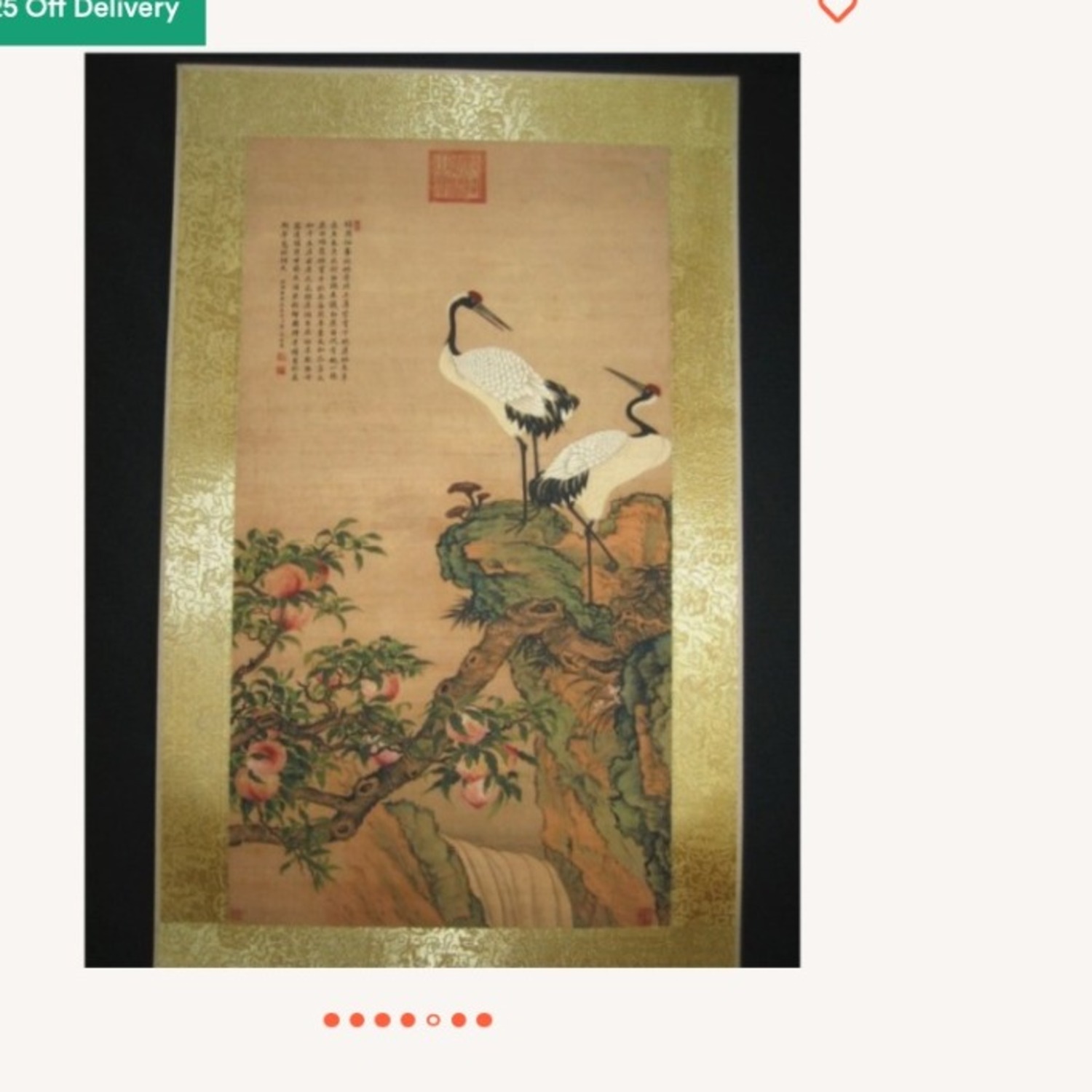 Cranes Peaches Scroll - image-5