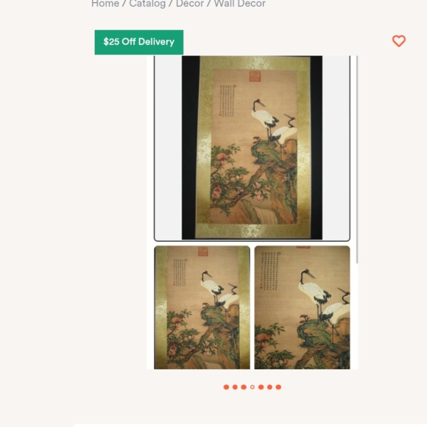 Cranes Peaches Scroll - image-6