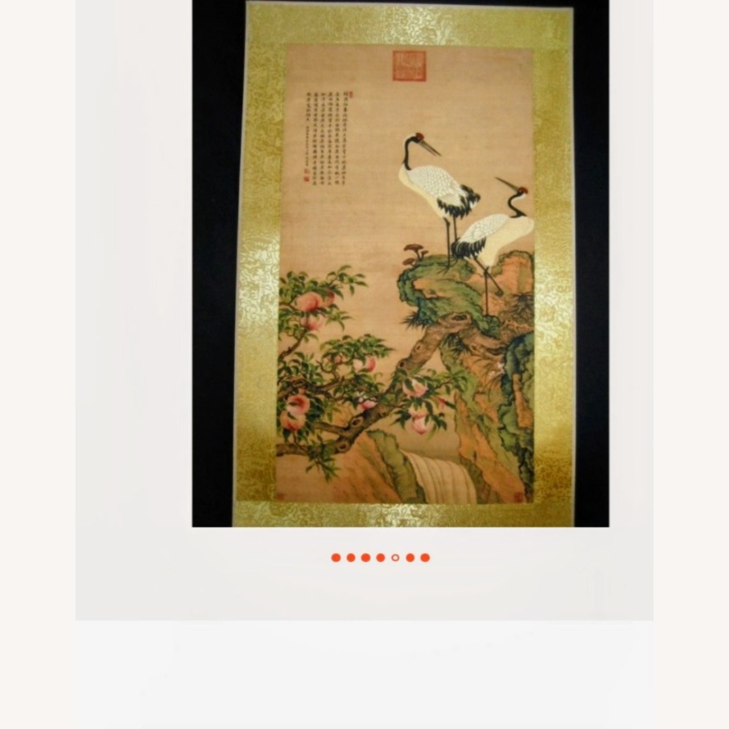 Cranes Peaches Scroll - image-1