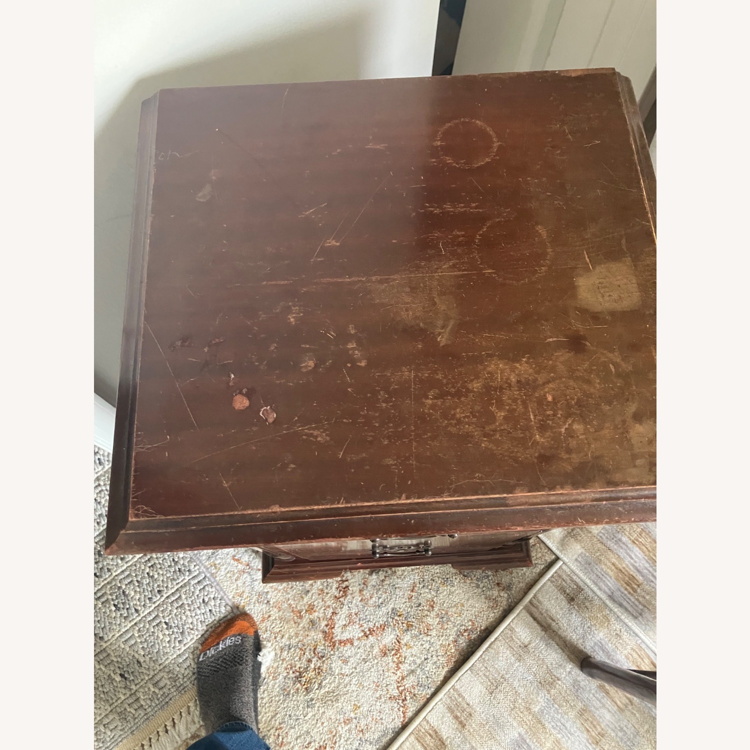 Vintage/Antique Finds Dark Brown Wood Nightstands - image-4