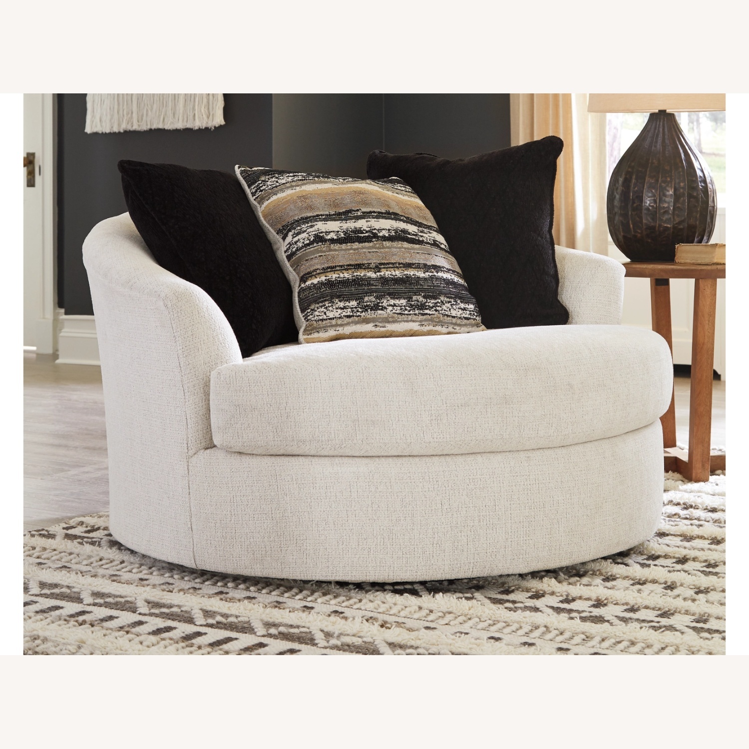 Ashley Furniture Natural Fabric Armchair - image-6