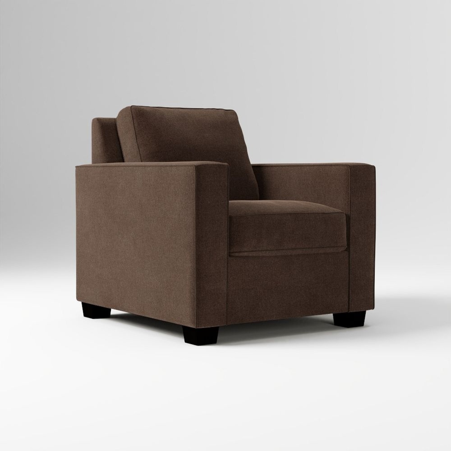 West Elm Dark Brown Velvet Accent Chair - image-4