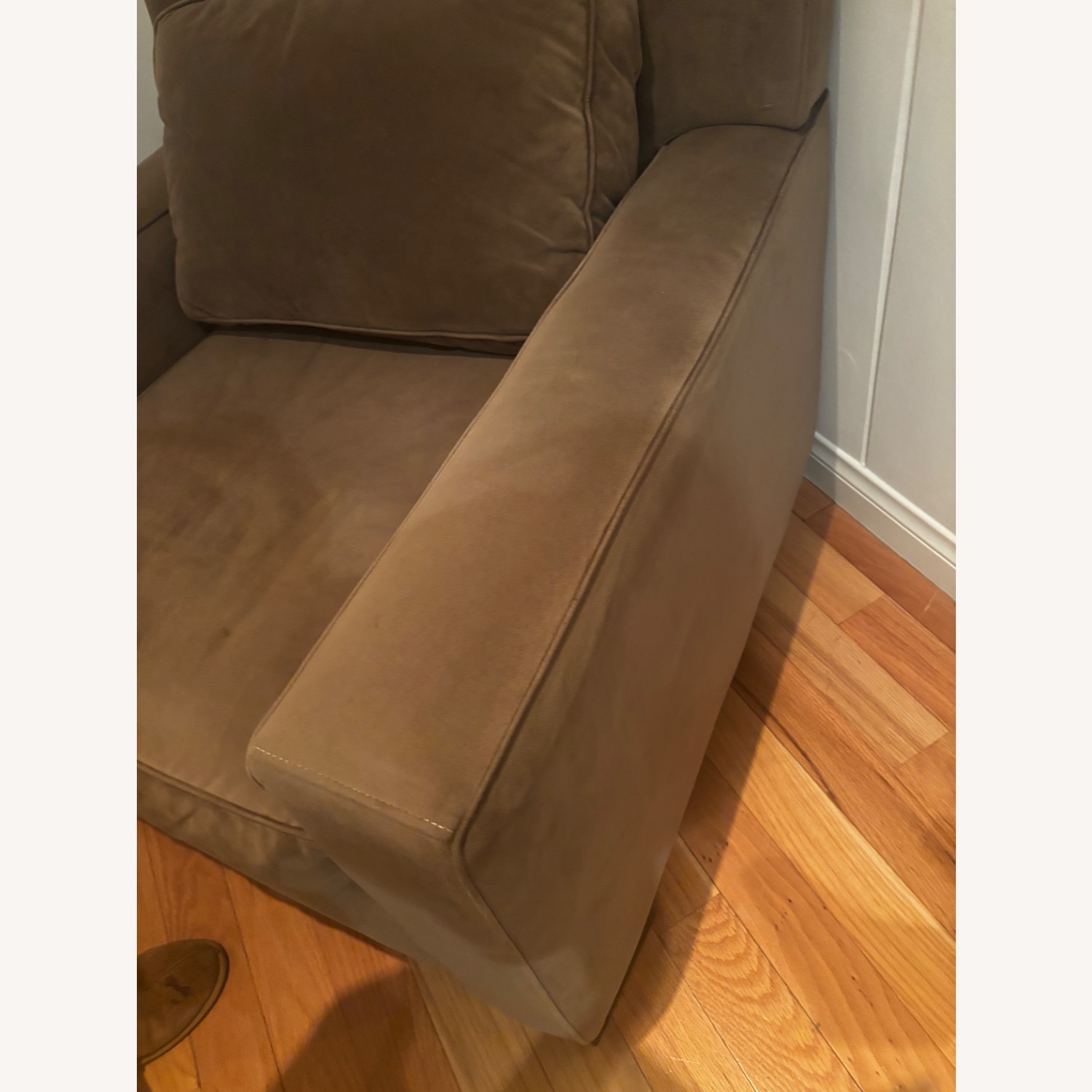 West Elm Dark Brown Velvet Accent Chair - image-3