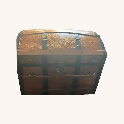 Used Vintage/Antique Finds Dark Brown Wood Chest for sale on AptDeco