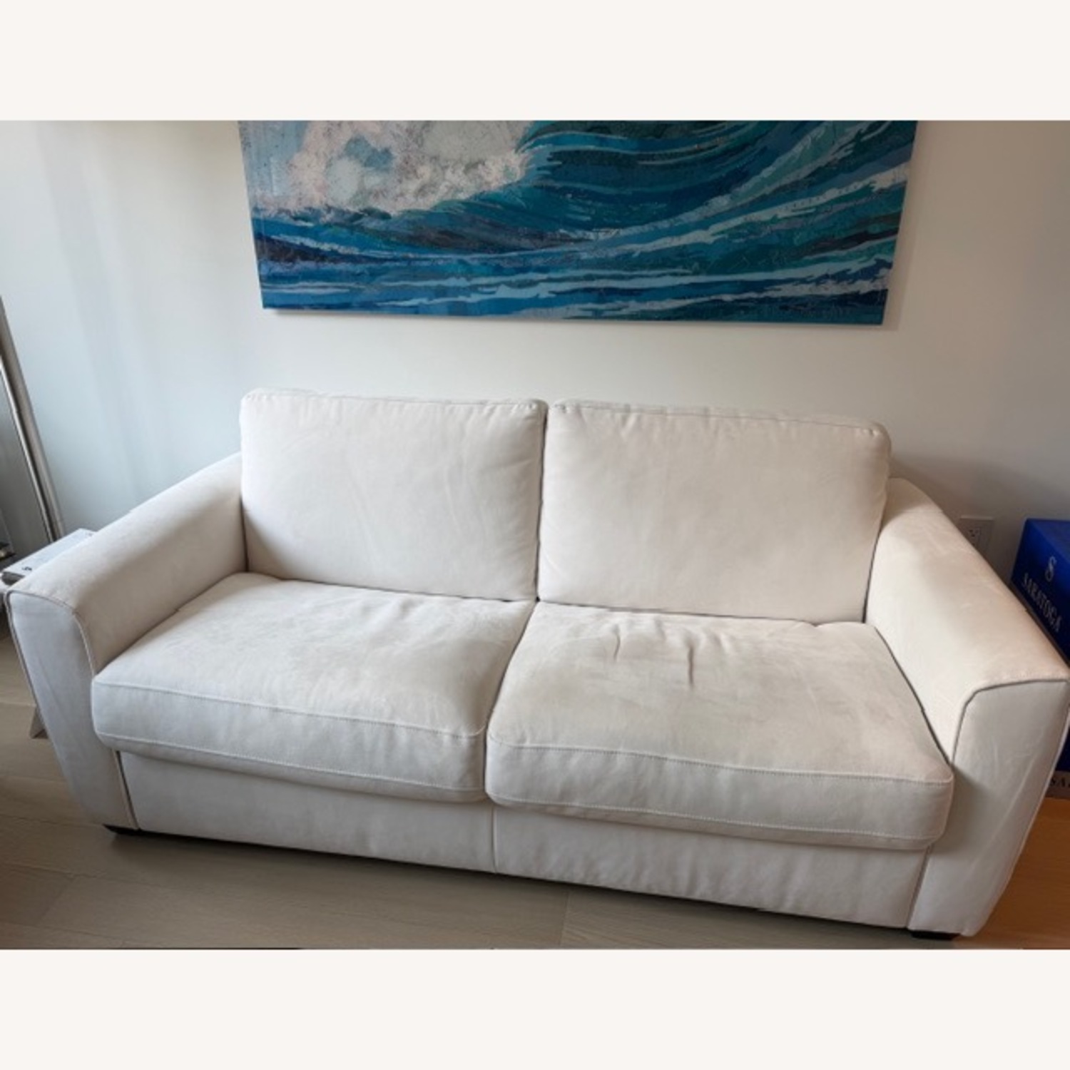 Azurine White Sleeper Sofa (Full) - image-7