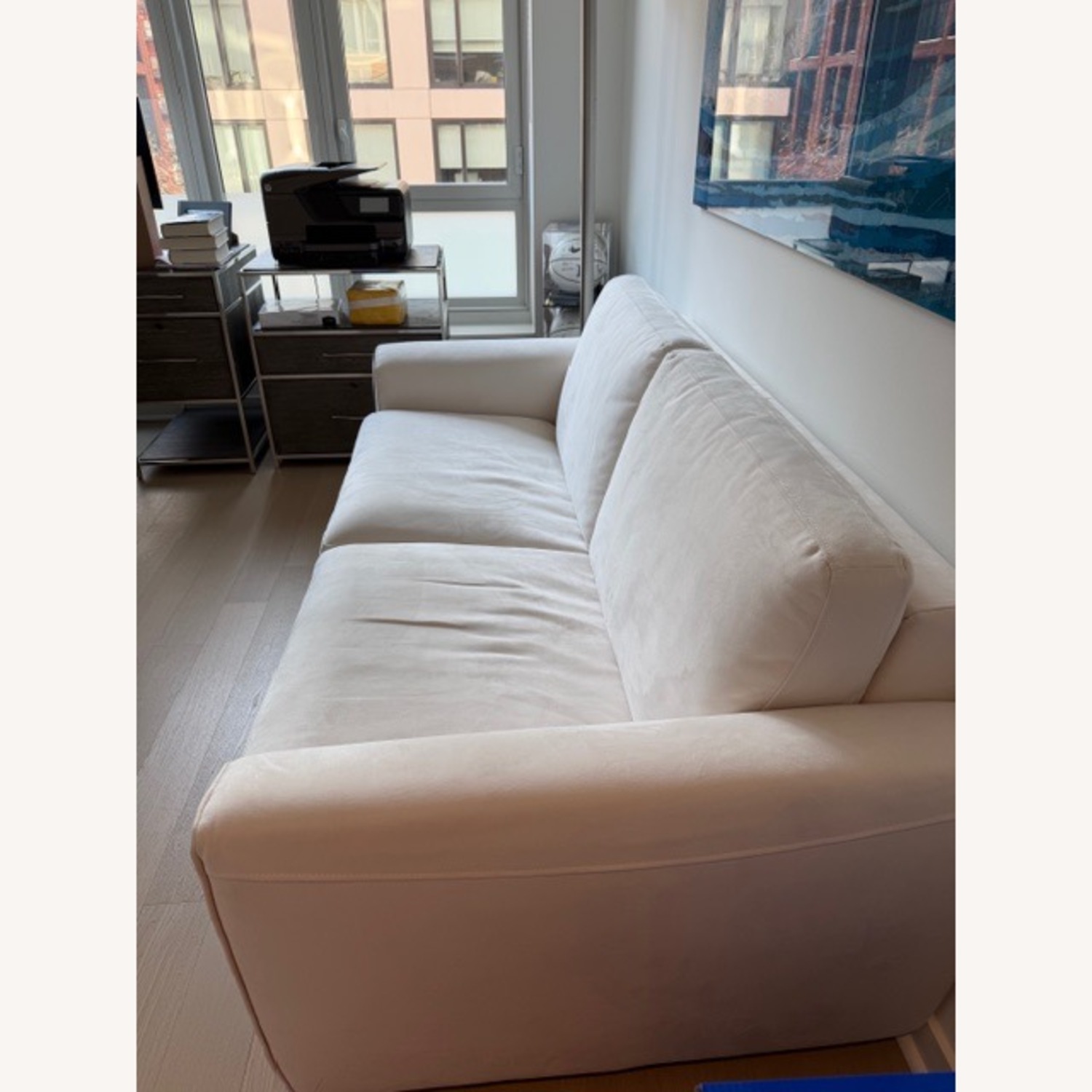 Azurine White Sleeper Sofa (Full) - image-5