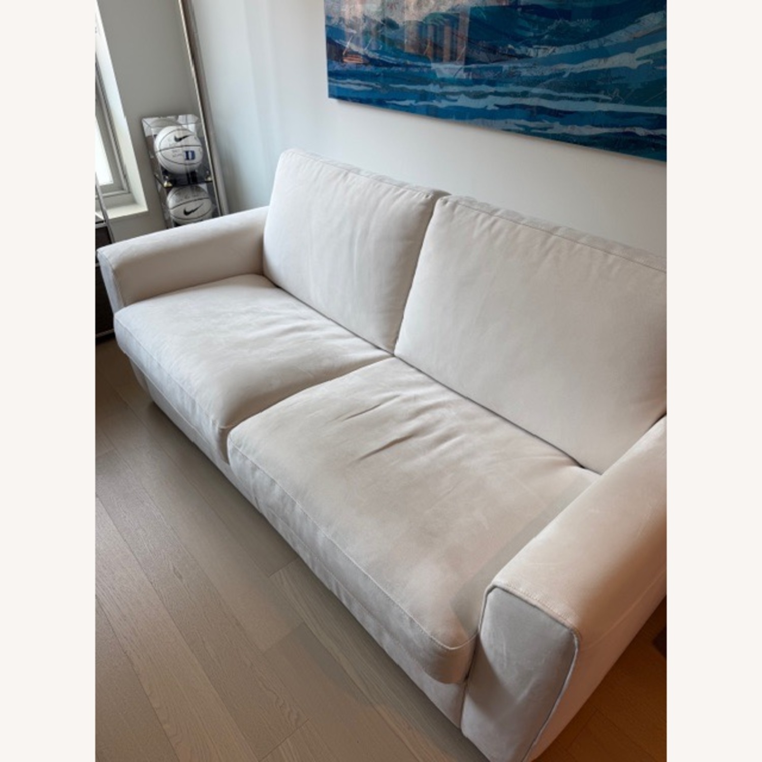 Azurine White Sleeper Sofa (Full) - image-11