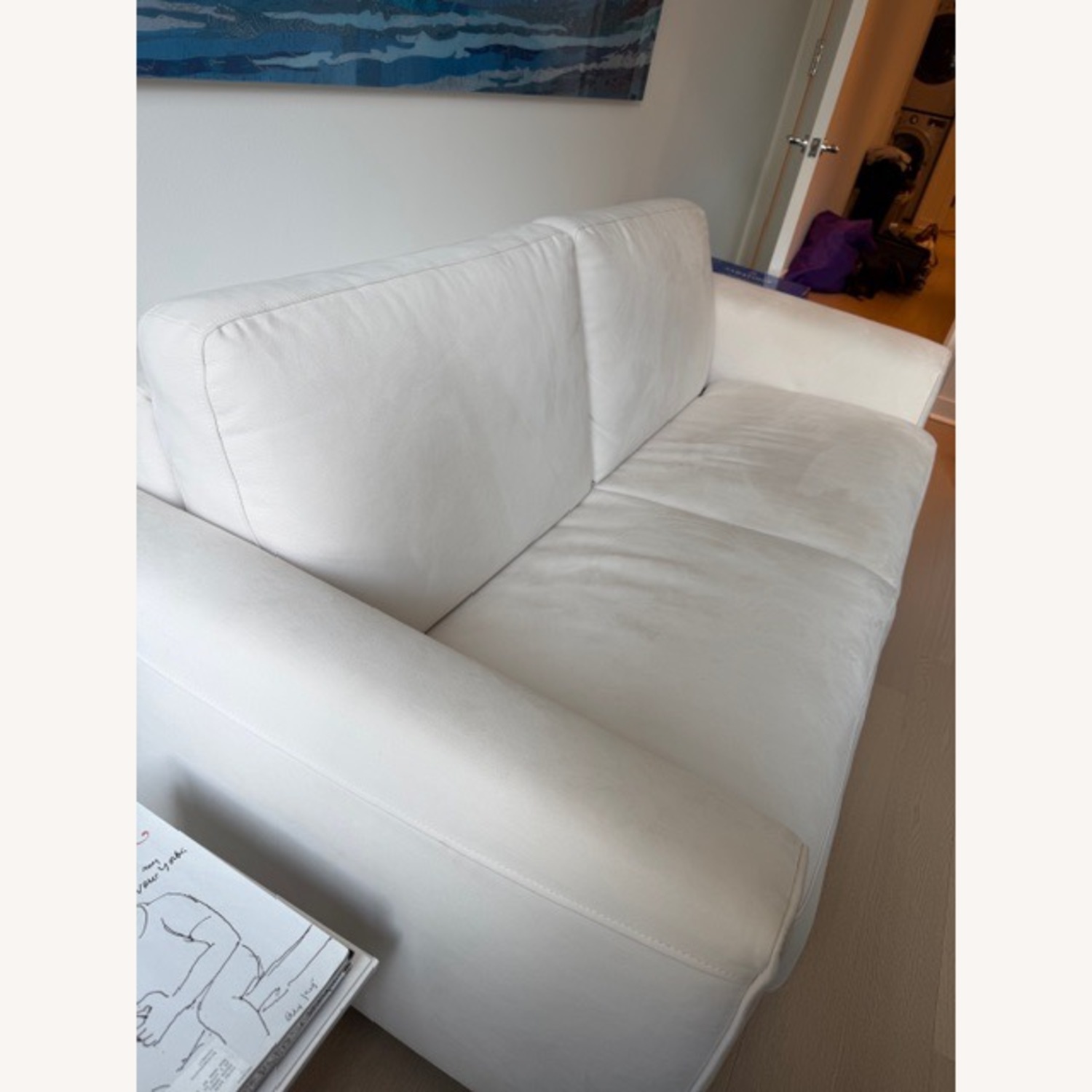 Azurine White Sleeper Sofa (Full) - image-6