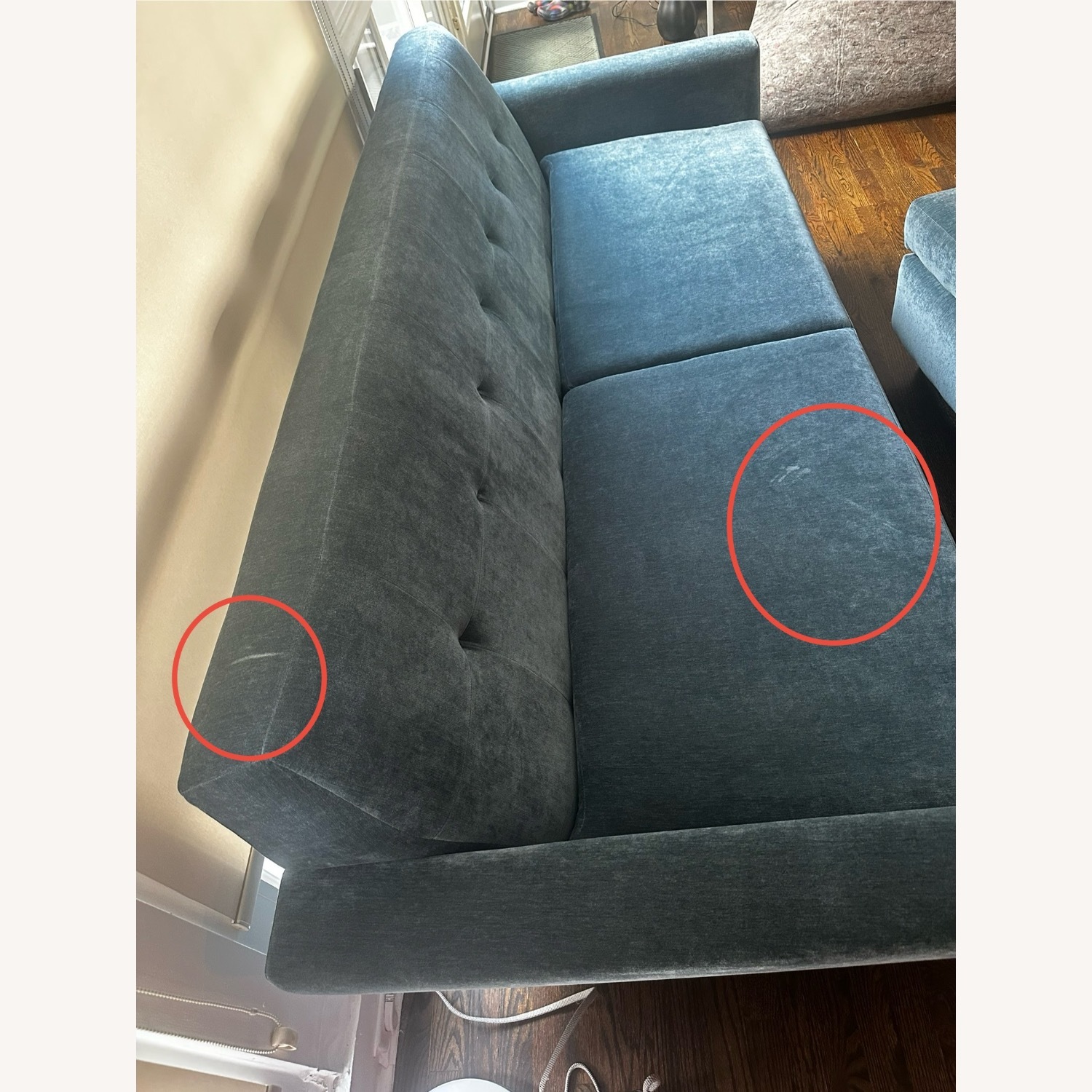 Joybird Hughes Blue Fabric 3+ Seater Sofa - image-3