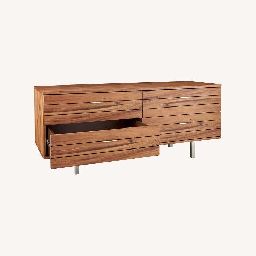 Used CB2 Dark Brown Wood Sideboard for sale on AptDeco