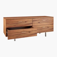 CB2 Dark Brown Wood Sideboard