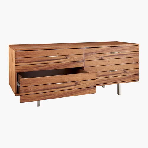 Used CB2 Dark Brown Wood Sideboard for sale on AptDeco