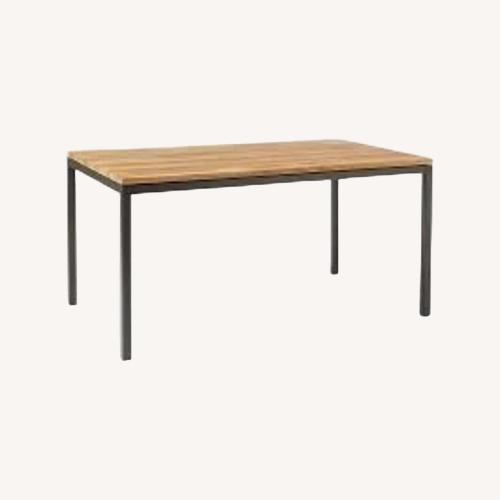 Used West Elm Box Frame Natural Wood Dining Table for sale on AptDeco