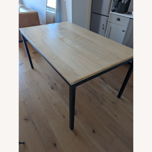 Used West Elm Box Frame Natural Wood Dining Table for sale on AptDeco