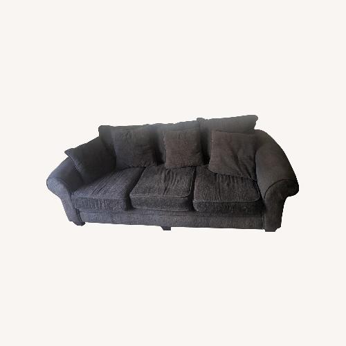 Used Sealey Dark Brown Fabric 3+ Seater Sofa for sale on AptDeco