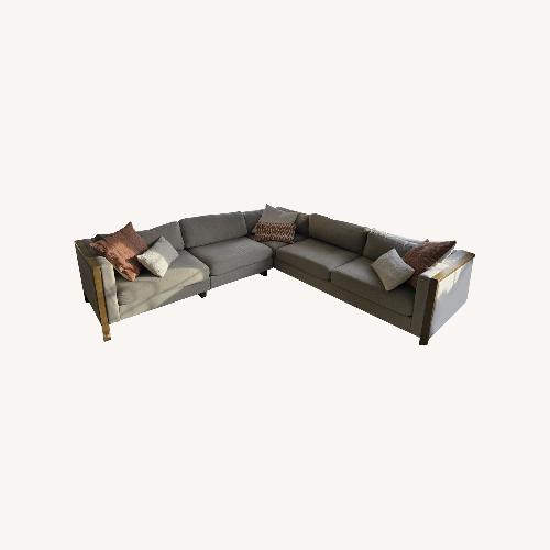 Used Elegant Sectional with Storage Ottoman 103×103 for sale on AptDeco