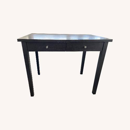 Used Black Wood Desk with 2 Drawers for sale on AptDeco
