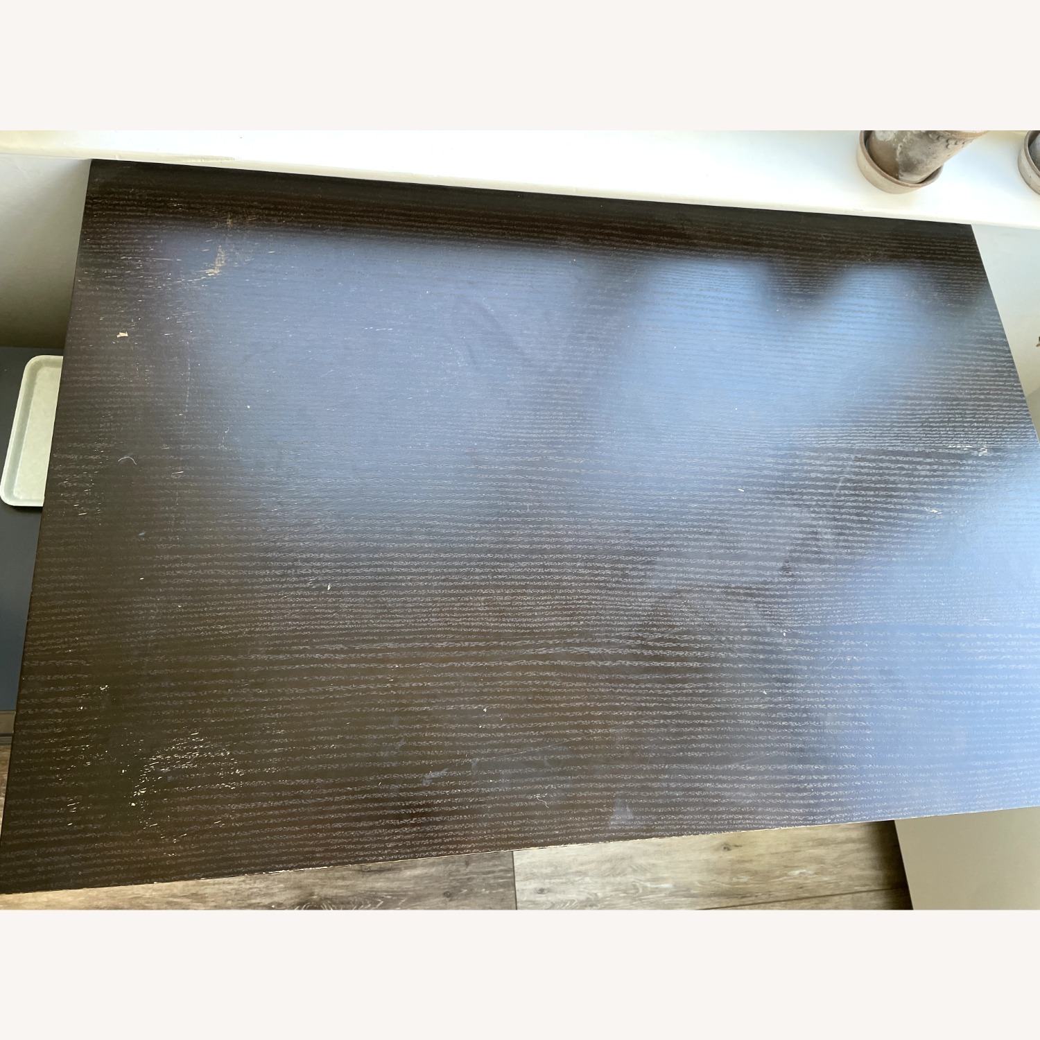 Black Wood Desk with 2 Drawers - image-5