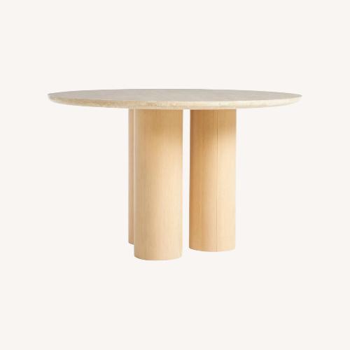 Used Anya Travertine Dining Table for sale on AptDeco