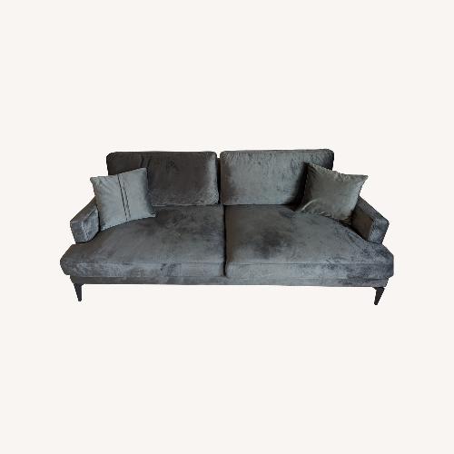 Used Dark Gray Velvet 2 Seater Sofa for sale on AptDeco